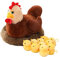 BYNYXI Plüsch Huhn mit Baby Küken, 32cm Stofftier Henne mit 10 Gelb Küken und Hühnerstall Gefüllte Huhn Küken Plüschtier Realistisch Henne Hühnchen Kuscheltier Ostern Huhn Deko für Kinder Geschenk
