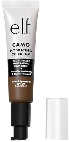 e.l.f. Hydrating Camo CC Cream, Colour Correcting Full Coverage Foundation For A Dewy Finish With SPF 30, Vegan & Cruelty-Free, Rich 610N