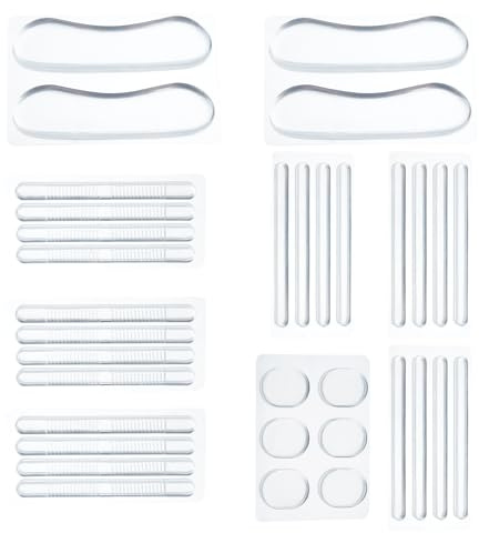 NICENEEDED 34 bande D'Inserts de Coussin à Talons Hauts, Coussinets Antidérapants pour Chaussures à Bride pour Dos de Sandales, Coussin de Sangle de Chaussure Antidérapant