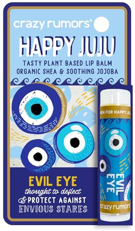 Crazy Rumors Happy Juju All Natural, Plant-Based Lip Balm with Organic Shea & Jojoba 1 Pack (Evil Eye)