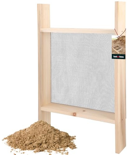 KOTARBAU® Tamis À Mortier 2x2mm En Bois Et Acier | Tamis De Jardin | Tamis De Sol Jardin | Tamis Jardin | Tamis Jardinier | Tamis À Sable | Tamis Sable | Tamis En Bois | Tamis Jardinage | Tamis Carré