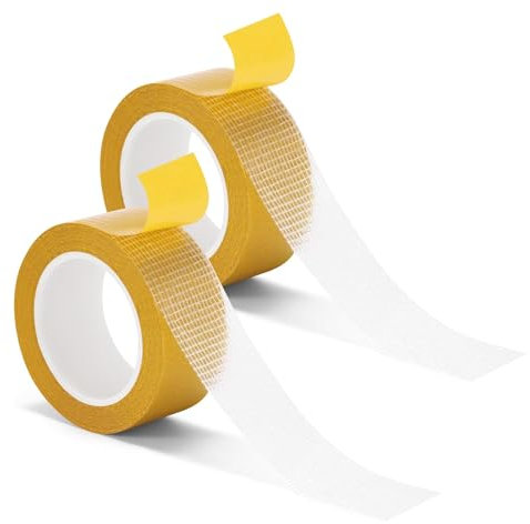 Lsydgn 2 Stück teppichklebeband doppelseitig teppich klebeband doppelseitiges klebeband extra stark 3cm x 20m Transparent,Spurlos Geeignet für Teppiche, Fotos, Wände usw Starke Klebekraft