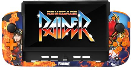 CRKD Nitro Deck+ Handheld Pro Controller for Nintendo Switch & OLED Model - TV Dockable - Programmable Sidekicks & Back Buttons - True Collection System (Renegade Raider Fortnite Edition)