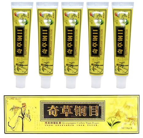 Natural Herbal Moisturizers, crema per il corpo a base di erbe cinesi, cura tradizionale della pelle, ingredienti naturali, pelle lenitiva idratante, per tutti i tipi di skin, solo uso esterno (5pcs)