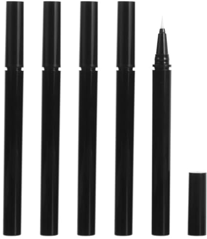CIYODO 3Pcs 1Ml Refillable Liquid Eyeliner Pen Tubes Set Assorted Brush Tips, Empty Eyeliner Container for Travel and Eye Makeup Application