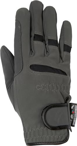HKM Gentle Winter Reithandschuhe grau/schwarz XXL