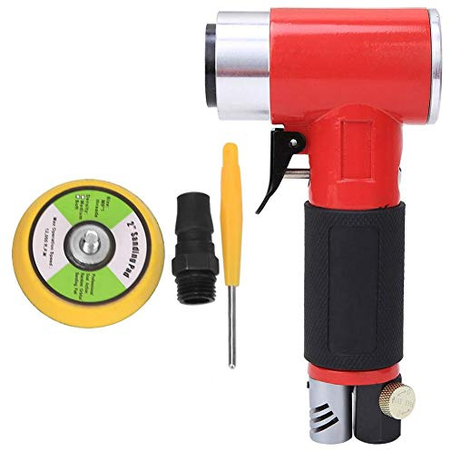 Mini Air Angle Sander, Pneumatic Polisher Air Polishing Machine 2in Grinding Disc 15000rpm with Japanese Quick Connect(Eccentric)