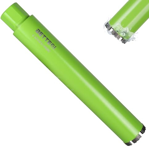 BETTERI 2-1/2 Wet Drill Core Bits for Reinforced Concrete with Rebar, 14 Drilling Depth Laser Welded Concrete Core Bit, 1-1/4-7 Threaded Diamond Core Bit for Brick, Block, Hard Masonry