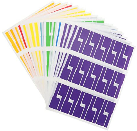 HOMSFOU 20 Blätter Kabeletikett Etiketten für Bürokabel schreiben Sie auf Tags Stichworte Etiketten für Ethernet-Kabel Kabelmanagement-Tags Aufkleber Stromkabel a4 pp synthetisches Papier