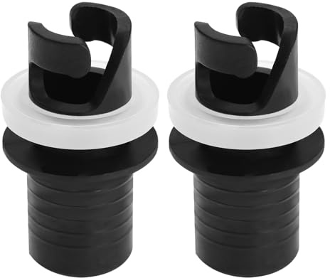 EMSea 2 st uppblåsbara båtventiler slangadapter anslutning Sup Pump Adapter Surfbräda Tillbehör läckagesäker kajak luftventilkontakt kompatibel med H-R ventil kajak
