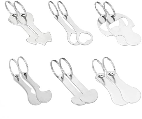 EULAPGOE Chiave Carrello Spesa 12 Pz Chip del Carrello della Spesa in Acciaio Inossidabile, Chiave del Carrello della Spesa Rimovibile, Portachiavi con Chip del Carrello della Spesa