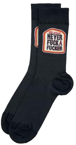 King Kerosin Never Fuck A Fucker Socks Männer Socken grau EU 39-42
