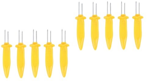 INOOMP 10 Pezzi Spiedini Porta Mais Spiedini Di Alla Griglia Bastoncini Di Pannocchie Di Mais Porta Barbecue Gli Spiedini Di Pannocchie Aperitivo Sul All'aperto Acciaio Inossidabile