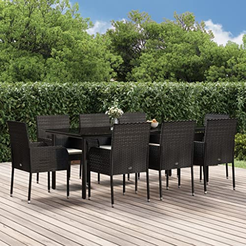 KTHLBRH Set di mobili da giardino per terrazze, mobili da balcone, 9 pezzi