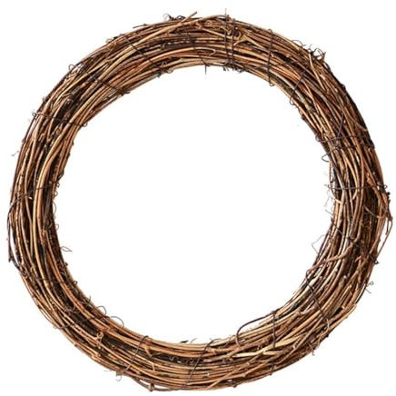 Gyrategirl Grapevine Wreaths 15/20/25/30/40cm DIY Grapevine Garland for Crafts, Decorative Door Wreaths for Front Door Outside All Season, Plain Rattan Wreaths for Christmas Wreath Making Supplies