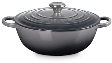 Le Creuset Signature La Marmite aus Gusseisen, Ø 28 cm, Für alle Herdarten und Induktion geeignet, Volumen: 4,9 l, 4,93 kg, Flint, 21114284440430