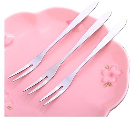 1~10PCS Stainless Steel Fruit Fork Dessert Forks Mini Fork Used for Cake in Party Snail Fork for Restaurant Bar Party Banquets(10PCS)