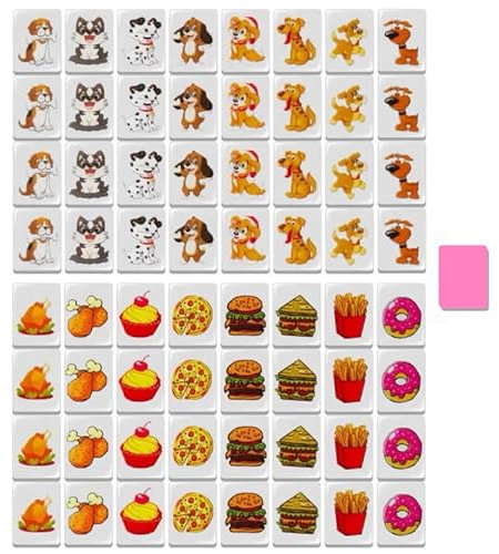 JXAXD 65 Tiles Mahjong Spiel Blöcke, 30mm Seaside Stil Escape Game im Mahjong-Stil, Seaside Escape Spiel, Familienspiel für Erwachsene, Kinder und alle Altersgruppen, 30mm, C