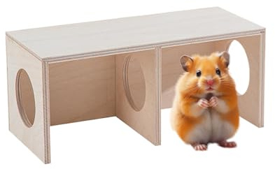 Hamster 2-kammartunnel, flerkammare, liten djurlabyrint, hamstertunnel | Inomhus smådjur rörelseleksak utforskande labyrint leksak landskapsdekoration för vardagsrum sovrum