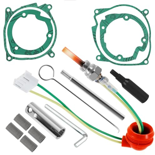BANKKY 14-tlg. Universal-Reparaturset für 12V Standheizung Diesel: Kompatibel mit 2kW – 8kW Dieselheizungen für Auto, Lkw, Wohnmobil und Transporter, inkl. Keramik-Glühkerze, Vergasernetz & Werkzeug