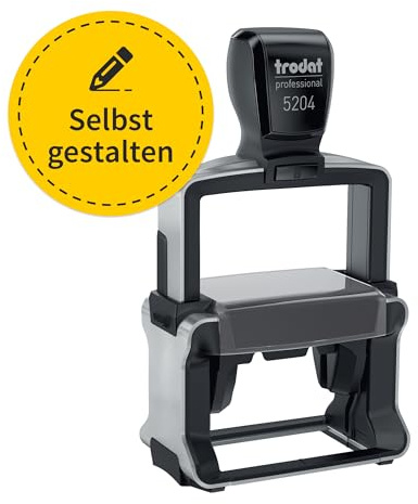 Trodat Professional 5204 Stempel - 56 x 26 mm - bis zu 5 Zeilen - Wunschtext + Logo personalisieren - selbstfärbend - Firmenstempel - Adressstempel - online gestalten (56 x 26 mm | Professional 5204)