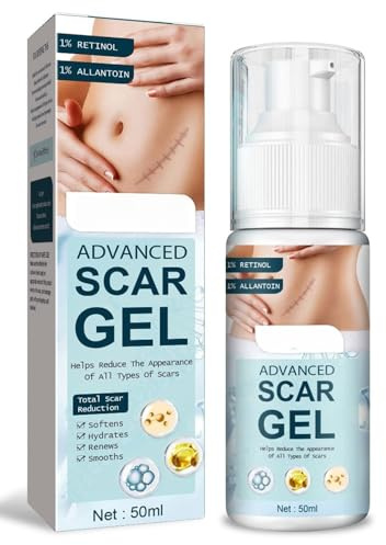 Cicatrici Gel, Scar Gel per la cura della pelle Cura delicata per la pelle del corpo, Migliorare l'Aspetto delle Cicatrici, 50ml