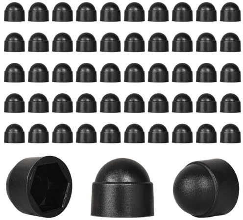 50 Pièces de Capuchons à Vis M10, Capuchons de Protection d'Écrou en Plastique Hexagonaux, Clé de 17 mm, Anti-Âge et Antirouille, Prolongent la Durée de Vie des Vis et Améliorent la Sécurité (M10)