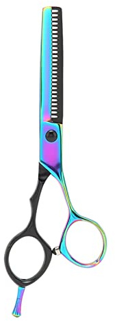 Professional Beard Scissors, Stainless Steel Haircut Scissors for Barbers, Sharp Hairdressing Scissors with Ergonomic Handle, Lightweight Salon Scissors for Beard and (Thinning Scissor)