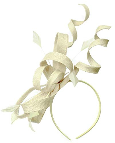Caprilite virvel loop Sinamay pannband fascinator för kvinnor bröllop aspot tävlingar