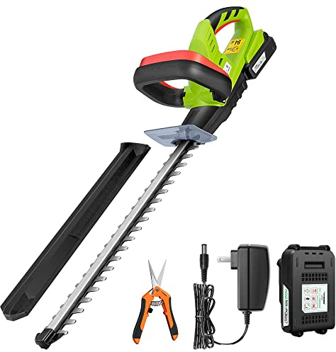VIVOSUN 20 Cordless Hedge Trimmer, 20V Electric Bush Trimmer, 1400 RPM Shrub Trimmer, Dual-Action Laser Blade, 3/5 Cutting Capacity, Lightweight & Compact Trimmer, Battery and Fast Charger Included