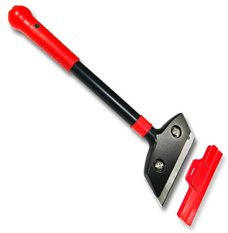 GOLDMAN SERVICE Rasqueta para Plancha Industrial de Hostelería Profesional Grande. Rascador Vitrocerámica de Cocina, Juntas Azulejos, Rasca vidrios, Silicona. Largo: 32 centímetros