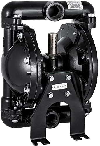 VEVOR Pompe pneumatique à double membrane, entrée et sortie 25 mm, aluminium 22 GPM 100 PSI, membrane nitrile pour usage chimique, industriel, pétrole, métallurgie, mines, revêtement, traitement eau