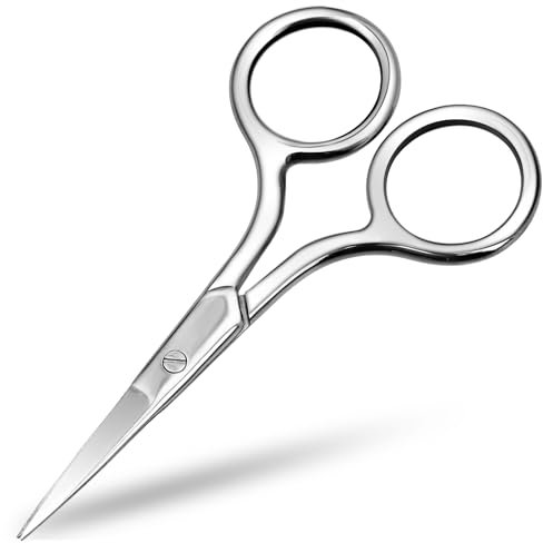 Augenbrauenschere Hautschere Nagelschere, Multifunktion Nagelhautschere Nagelscheren Nagelhautzange aus Rostfreiem Edelstahl, Schere mit Fein gebogener Schnittfläche for Haare, Papier, Handarbeit