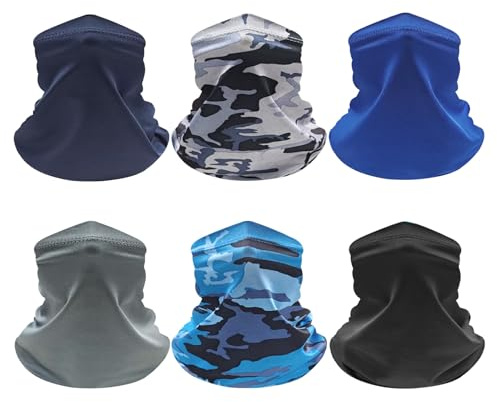 WEFINEST 6 pcs Snoods for Men & Women, Multifunational Motorcycle Neck Warmer Windproof Mens Snood, Elastic Neck Gaiters For Men, Unisex Snood Scarf for Outdoor Sports, Cycling and Fishing