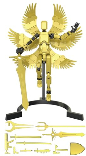 Figurines d'assemblage imprimées en , figurine d'action de robot,Figurine de robot mobile à assemblage d'impression | Robot articulé multifonctionnel, jouets d'assemblage avec articulations multi