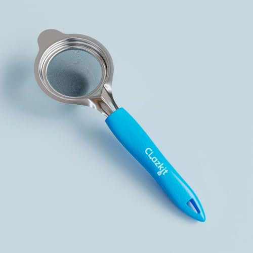 Clazkit Double MESH Tea Coffee Strainer Chai Chhalni/Tea Filter/Juice and Oil Filter I Fitted with Extra Layer of Ultra fine SS Mesh I Stainless Steel I Standard Size for Indian Families.