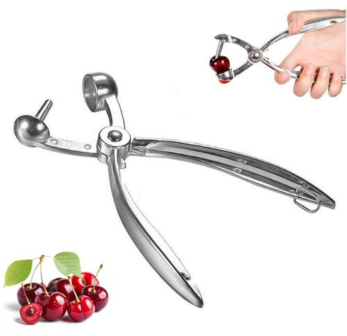 Cherry Pitter,Cherry Pitter or Stoner,Aluminum Alloy Hand Cherry Stone Remover Cherry Destoner Olive Pitter Remover Olive Red Dates Pitting Device Cherry Corer Removing Hand Tool,Cherry Stoner