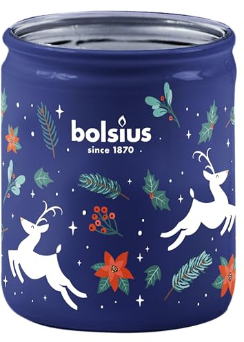 Bolsius Jul - doftljus - 6 stycken - 23 timmars bränntid - 82 x 68 mm - naturliga extrakt - innehåller veganskt vax - utan palmolja