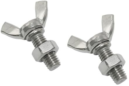 Tuercas de mariposa, tuercas de mariposa, 2 piezas M8 de acero inoxidable, tornillos de mariposa con tuercas y arandelas, tornillos de mariposa for máquina, tornillos de mariposa for pulgar, tornillos