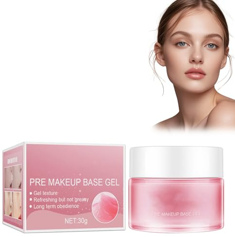Base de maquillaje, crema de gel, base de maquillaje de poros, crema de poros, crema de poros, cobertura completa, tono de piel uniforme, suave y suave para líneas finas