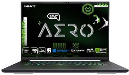 GIGABYTE AERO X16; Copilot+ PC - 165Hz 2560x1600 WQXGA - NVIDIA GeForce RTX 5050 - AMD Ryzen AI 7 350-1TB SSD with 16GB DDR5 RAM - Windows 11 Home - Space Gray AERO X16 1TH93USC94AH