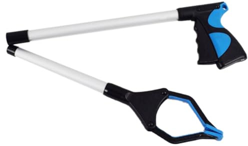 Qfdiwr Pinze telescopiche Oggetto in alluminio, 13 x 83 x 5 cm, strumenti di raccolta con testa rotante a 360°, impugnatura ergonomica e magnetica per la raccolta dei rifiuti