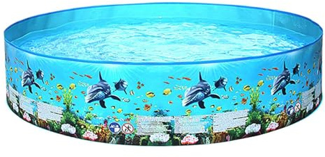 Genérico Piscina Plegable - Piscinas Familiares Al Aire Libre De PVC Engrosado Antideslizante | Fácil instalación, Piscina de baño Plegable de llenado rápido para niños, Mascotas, Juego de Agua y,