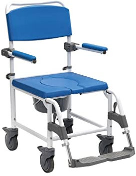 Drive Medical Dusch-Toilettenrollstuhl Aston weiß-blau
