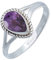 mantraroma Damen Ring 925 Silber Amethyst facettiert Edelstein lila dezent verspielt