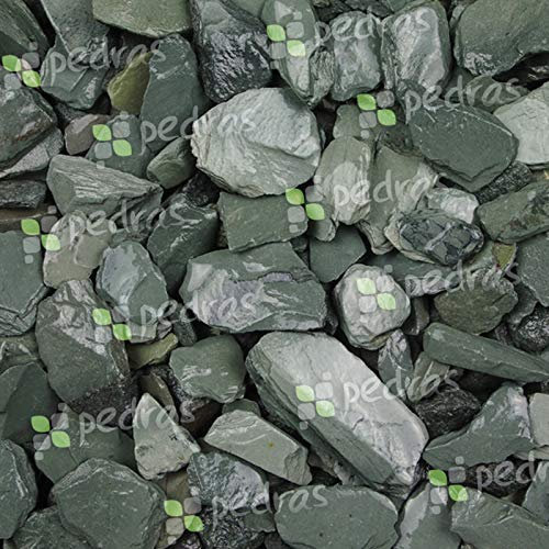 Benazzo Marmo Scaglie di Ardesia Verde 30/50 Sacco da 25 kg Sassi Pietre arredo Giardino vasi