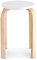 Holzhocker, Stapelhocker Rund Küchenhocker Holz Hocker Barhocker Rundhocker Sitzhocker Partyhocker Tischhocker Anti Rutsch Einfacher Stuhl für Home Dining Küche Restaurant Weiß