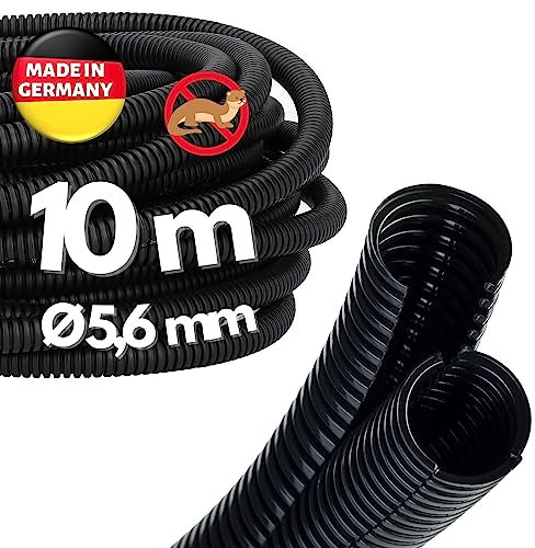 Kalitec - Tubo corrugado doble NW 7,5 I (10 m, 2 piezas, tubo de protección solar, tubo vacío, protección de cable, AD 10,3 mm, diámetro de 5,6 mm)