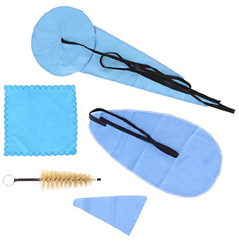 Joyzan Saxophon Reinigungstuch, 5 Teiliges Reinigungsset Saxophone Sax Cleaner Care Cleaning Kit Maintenance Reinigungstuch zum Durchziehen Instrumentenreinigungstuch Zubehörteil Flöte Oboe Klarinette