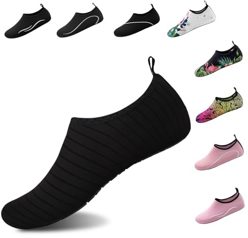 North Bund Chaussures Aquatiques pour Homme Femme Séchage Plongée Rapide Piscine Natation Chaussettes Antidérapant Pieds Nus Chaussons Aqua Aquatique Unisexe Chaussure de Plage Surf Yoga Eau Sport